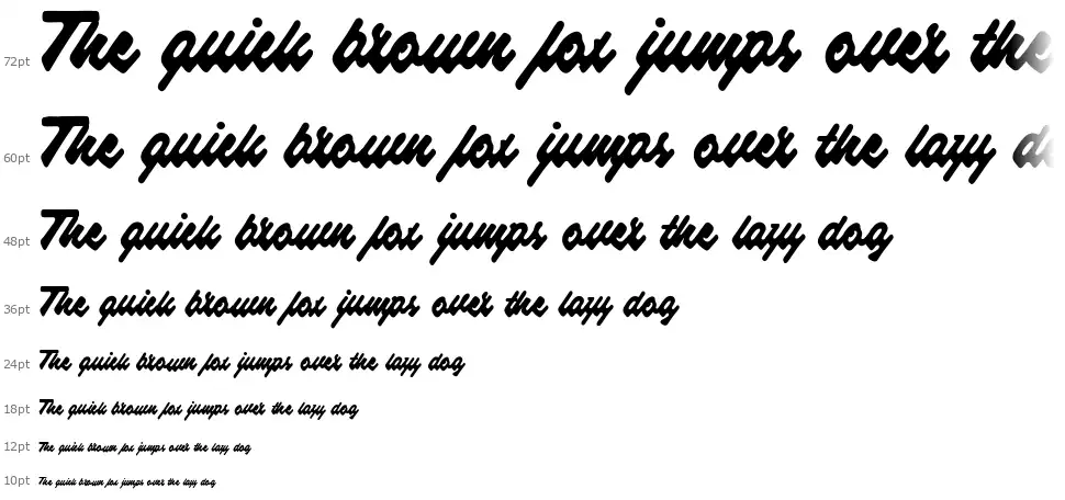 Raspberry Scriptfont waterfall