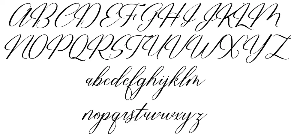 Restiany Scriptfont specimens