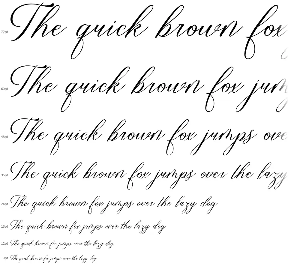 Restiany Scriptfont waterfall