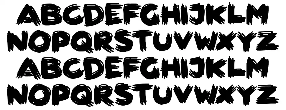 Scribbletastic Brushfont specimens