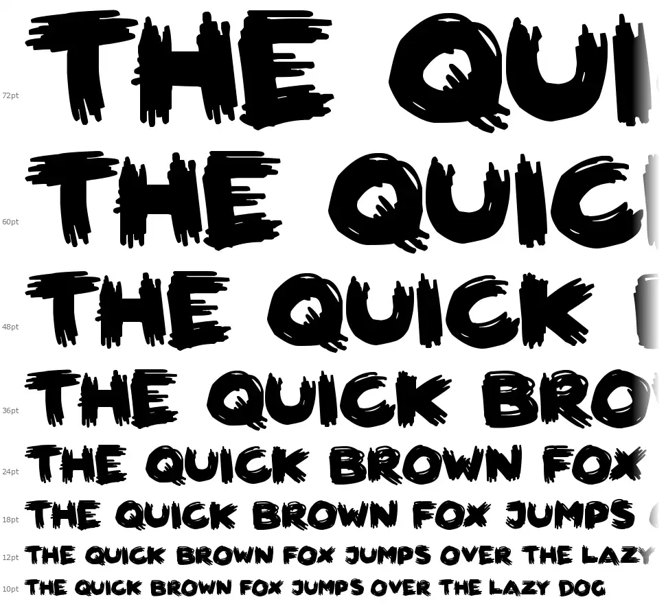 Scribbletastic Brushfont waterfall