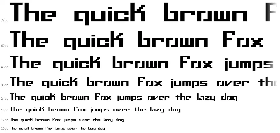Setbackfont waterfall