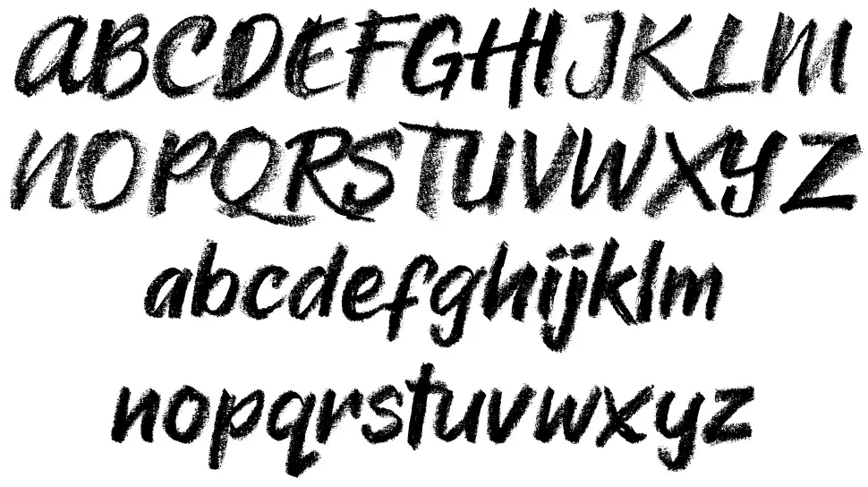 Sheila Crayonfont specimens