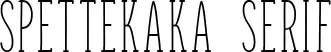 Spettekaka Serif