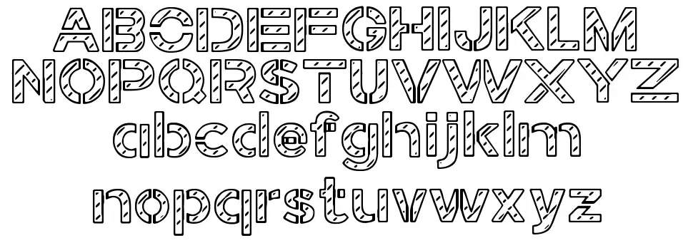 Stamped Navyfont specimens