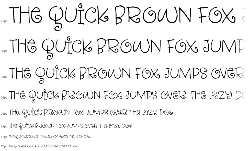 Strawberry Gossipfont waterfall