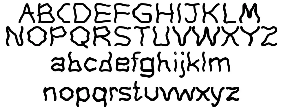 Stretchy Rubberfont specimens