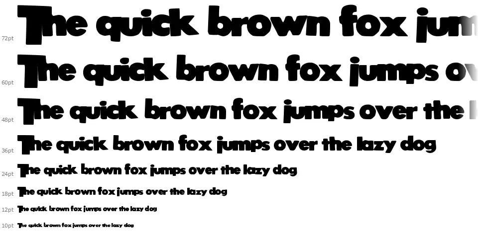 Strong Void font waterfall