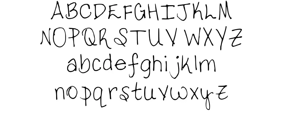 Tara's Handwritingfont specimens