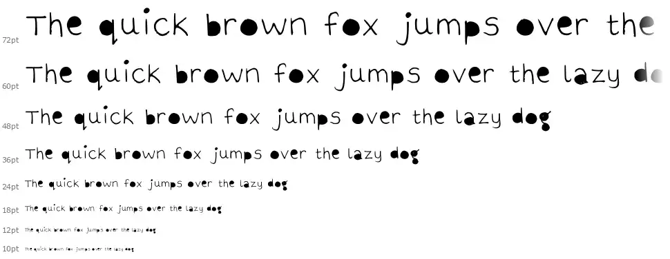 The quick brown foxfont waterfall