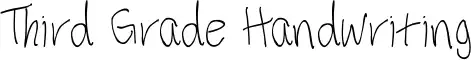 Third Grade Handwriting