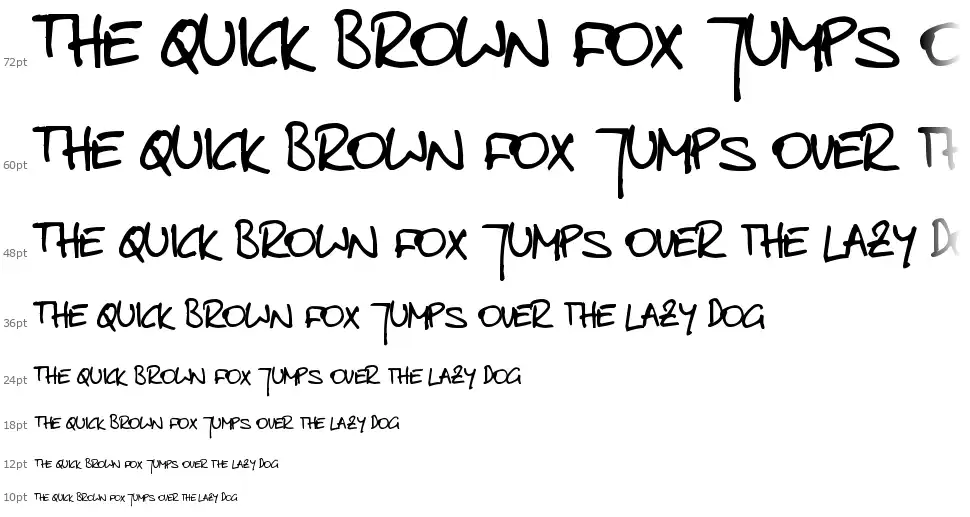 Toms Handwrittenfont waterfall