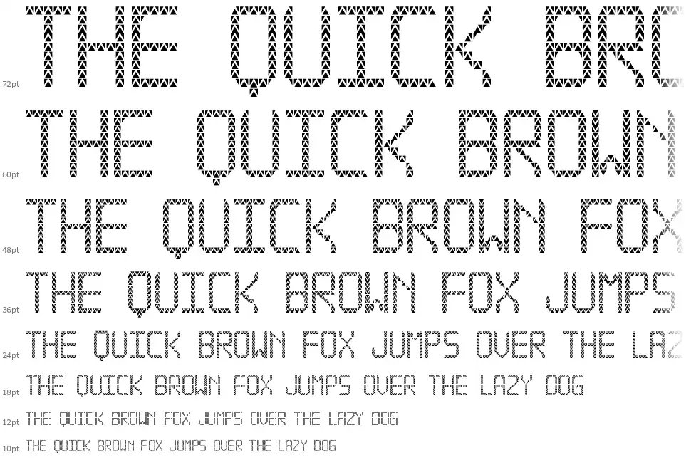 Triangled TFBfont waterfall