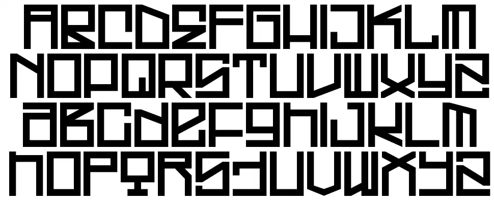 Westrider 2057font specimens