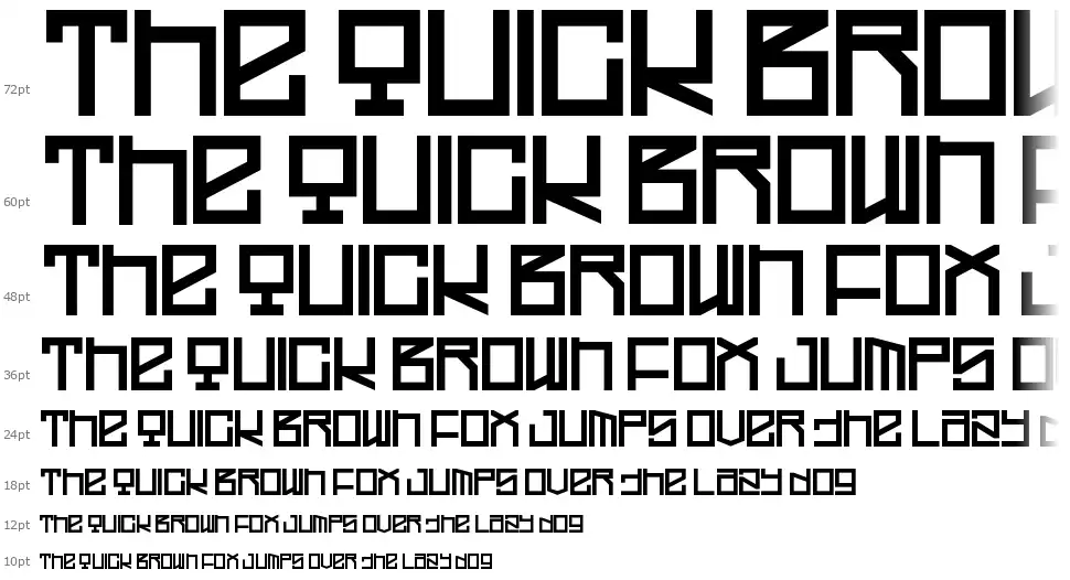 Westrider 2057font waterfall