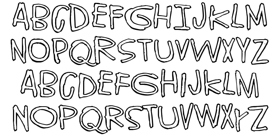 World without endfont specimens