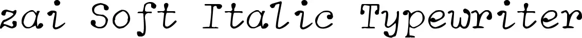 zai Soft Italic Typewriter