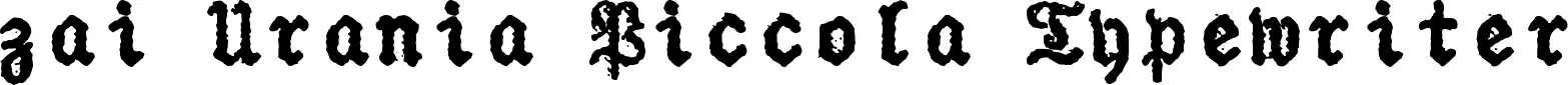 zai Urania Piccola Typewriter